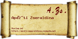 Apáti Zseraldina névjegykártya
